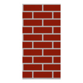 Brick Wall Poster (Brick Red & Gray) (Vorderseite)