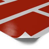Brick Wall Poster (Brick Red & Gray) (Ecke)