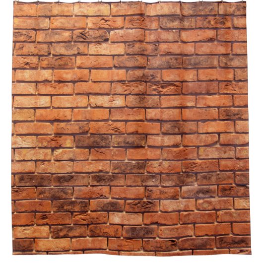 Brick wall red structure masonry duschvorhang (Vorderseite)