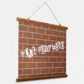 Brick Wall-Sicherungsband mit benutzerdefiniertem Wandteppich Mit Holzrahmen (Gewinkelt)