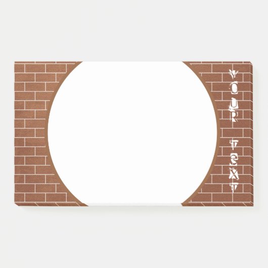Brick Wall Sticky Notes mit benutzerdefiniertem Te Post-it Klebezettel (Vorderseite)