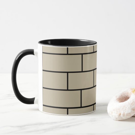 Brick Wall Texture Tasse (Mit Donut)