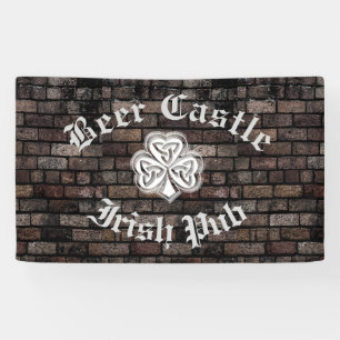 Brick Wall trendy moderne grundirische Kleeblatt Banner
