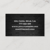 Brick Wall trendy moderne grundirische Kleeblatt Visitenkarte (Rückseite)