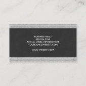 Brick Wall Trim | Schwarze Textur Visitenkarte (Rückseite)