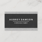 Brick Wall Trim | Schwarze Textur Visitenkarte (Vorderseite)