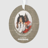 Brick Wall Unsere ersten Weihnachtsmänner und Frau Ornament (Vorderseite)