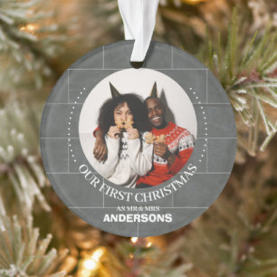 Brick Wall Unsere ersten Weihnachtsmänner und Frau Ornament