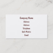 BRICK WALL VISITENKARTE (Rückseite)