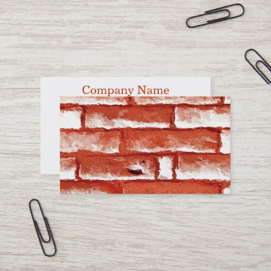 BRICK WALL VISITENKARTE (Vorderseite/Rückseite Beispiel)
