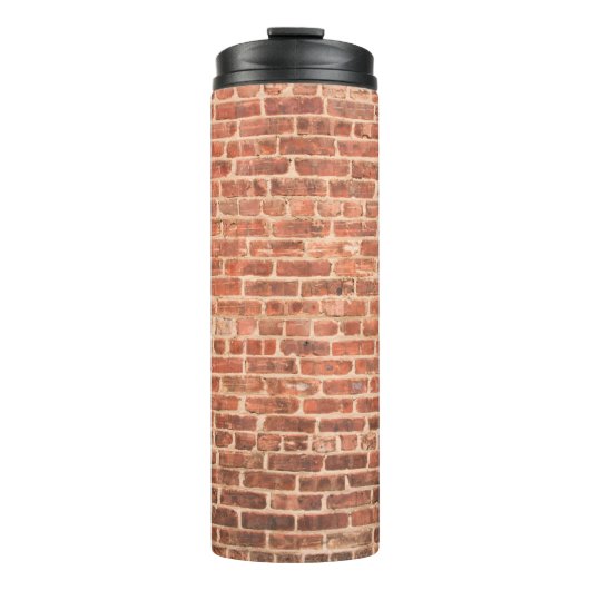 Brick Wall with Dark Gradient at Bottombrick,wall, Thermosbecher (Vorderseite)