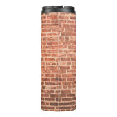 Brick Wall with Dark Gradient at Bottombrick,wall, Thermosbecher (Rückseite)