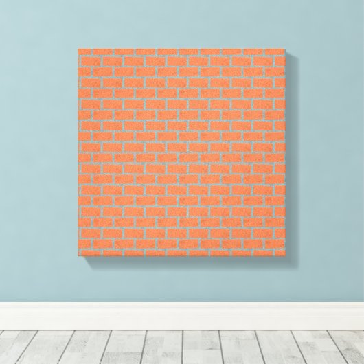 Brick Wall Wrapped Canvas 12" x 12", 1,5", Single Leinwanddruck (Insitu (Holzboden))