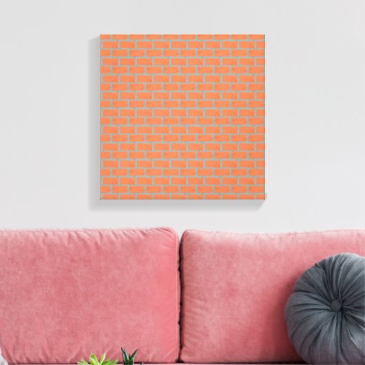 Brick Wall Wrapped Canvas 12" x 12", 1,5", Single Leinwanddruck (Insitu (Wohnzimmer))