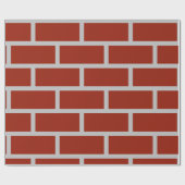 Brick Wrapping Paper (Brick Red & Gray) Geschenkpapier (Flach)