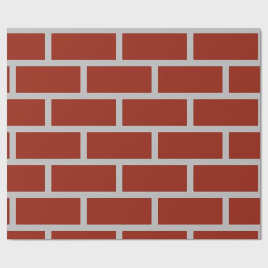Brick Wrapping Paper (Brick Red & Gray) Geschenkpapier (Flach)