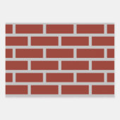 Brick Wrapping Paper (Brick Red & Gray) Geschenkpapier Set (Vorderseite 3)