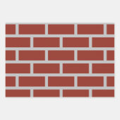 Brick Wrapping Paper (Brick Red & Gray) Geschenkpapier Set (Vorderseite 2)