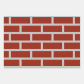 Brick Wrapping Paper (Brick Red & Gray) Geschenkpapier Set (Vorderseite 3)