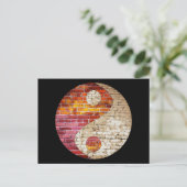 Brick Yin Yang Postcard Postkarte (Stehend Vorderseite)