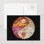 Brick Yin Yang Postcard Postkarte (Vorne/Hinten)