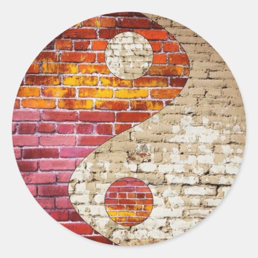 Brick Yin Yang Stickers (Vorderseite)