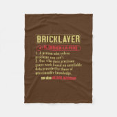 Brickie Bricklay Construction Bricklayer Fleecedecke (Vorderseite)
