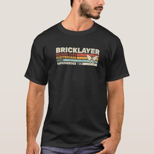 bricklayer because even masonry retro for men mas T-Shirt (Vorderseite)