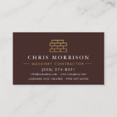 Bricklayer Brick Masonry Construction Visitenkarte (Vorderseite)