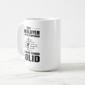 Bricklayer Bricklay Brick Mason Wall Builder Kaffeetasse (Vorderseite Links)