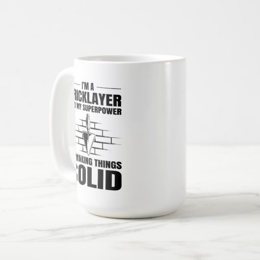 Bricklayer Bricklay Brick Mason Wall Builder Kaffeetasse (Vorderseite Links)