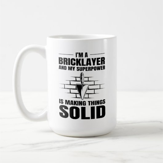 Bricklayer Bricklay Brick Mason Wall Builder Kaffeetasse (Links)
