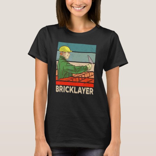 Bricklayer Bricklay Mason Brick 1 T-Shirt (Vorderseite)