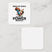 Bricklayer Bricklay Spaß Power Workout Funny Quadratische Visitenkarte (Vorne/Hinten)