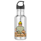 Bricklayer Edelstahlflasche (Vorderseite)