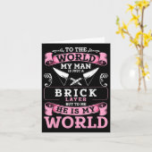 Bricklayer Layer Gewerkschaft Bricklayer Girlfrien Karte (Gelbe Blume)