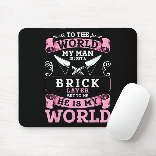Bricklayer Layer Gewerkschaft Bricklayer Girlfrien Mousepad (Mit Mouse)