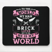 Bricklayer Layer Gewerkschaft Bricklayer Girlfrien Mousepad (Vorne)