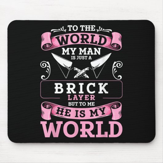 Bricklayer Layer Gewerkschaft Bricklayer Girlfrien Mousepad (Vorne)