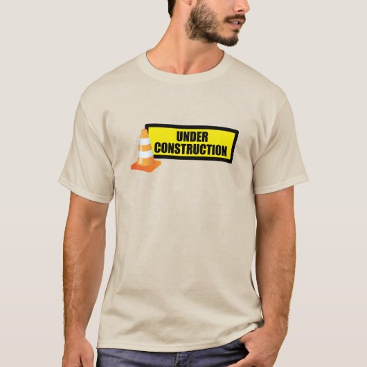 Bricklayer Orange Safety Clock Worker T-Shirt (Vorderseite)