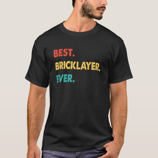 Bricklayer Professionelle Retro Beste Bricklayer j T-Shirt (Vorderseite)
