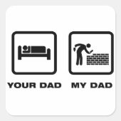 Bricklayer Quadratischer Aufkleber (Vorderseite)