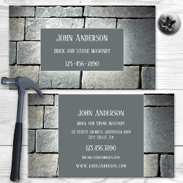 Bricklayer Stone Masonry Business Card Visitenkarte
