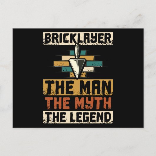 Bricklayer The Man The Myth The Legend Postkarte (Vorderseite)