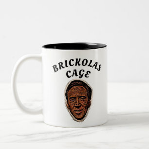 Brickolas Cage - Nick Cage Funny Design Zweifarbige Tasse