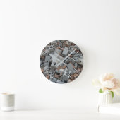 Bricks & Blocks Demolition Rubble Debris Clock Runde Wanduhr (Zuhause)