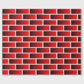 Bricks entwerfen Red Wrapping Papier für Weihnacht Geschenkpapier (Flach)