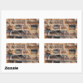 BRICKS RECHTECKIGER AUFKLEBER (Blatt)
