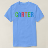 Bricks Thema CARTER Boys Name Custom Preschool Blo T-Shirt (Design vorne)