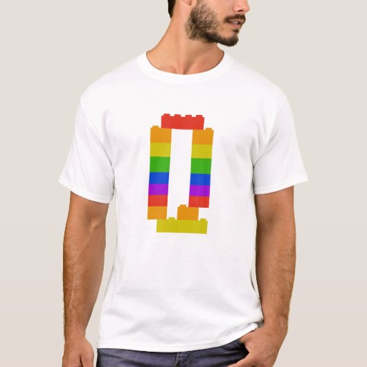 Bricks Theme Letter Q Monogram Name Initial Presch T-Shirt (Vorderseite)
